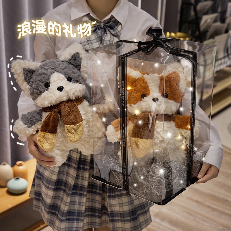 Cute Scarf Puppy Plush Toy Corgi Stuffed Animal Doll - Image 3