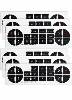 SYOSI AC Dash Button Repair Sticker for Chevy, Car Replacement Part Fixing Ruined Faded Control Radio Decal SUV Truck Accessories（6 Packs ）  - Image 1