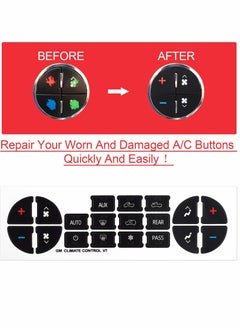 SYOSI AC Dash Button Repair Sticker for Chevy, Car Replacement Part Fixing Ruined Faded Control Radio Decal SUV Truck Accessories（6 Packs ）  - Image 5