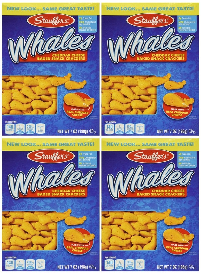 Stauffer's ستوفر، حيتان، بسكويت مملح بالجبن المطبوخ، 7 أونصة (عبوة من 4) - Image 1