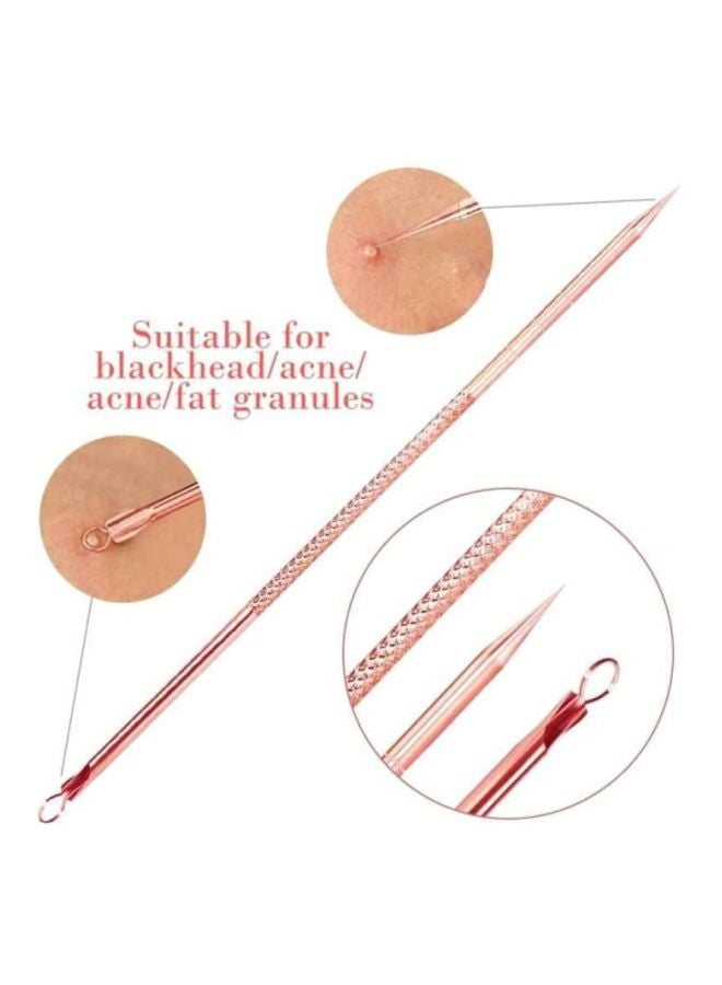 docooler 4-Piece Beauty Makeup Blackhead Remover Tool Set Rose Gold/Silver - Image 3