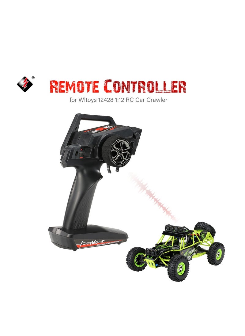 WLtoys 2.4G 2CH Transmitter Radio Remote Controller, for Wltoys 12428 1:12 RC Car, Crawler 12402-A RC Buggy Car  - Image 2