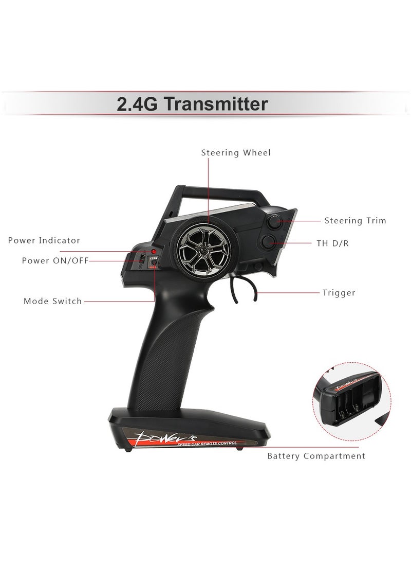 WLtoys 2.4G 2CH Transmitter Radio Remote Controller, for Wltoys 12428 1:12 RC Car, Crawler 12402-A RC Buggy Car  - Image 5