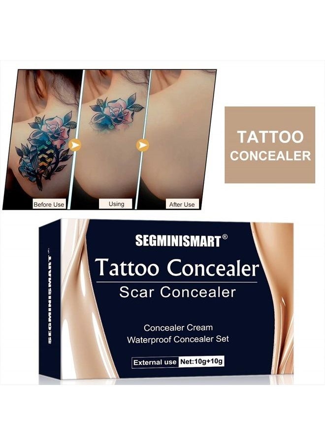 SegMiniSmart - Tattoo Concealer,Concealer To Cover,Waterproof Tattoos Cover Up Makeup Concealer Set,Tattoo Scar Birthmarks Vitiligo,Waterproof Concealer - Image 1