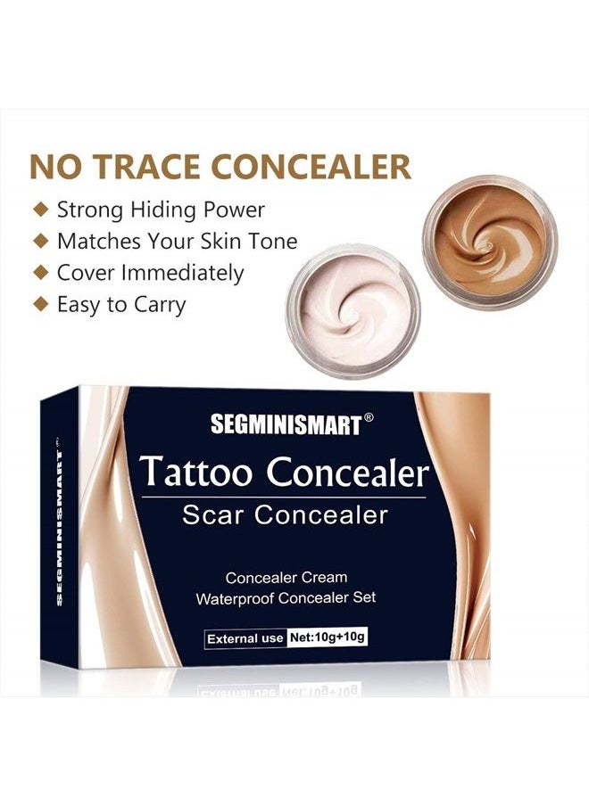 SegMiniSmart - Tattoo Concealer,Concealer To Cover,Waterproof Tattoos Cover Up Makeup Concealer Set,Tattoo Scar Birthmarks Vitiligo,Waterproof Concealer - Image 1