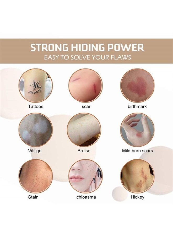 SegMiniSmart - Tattoo Concealer,Concealer To Cover,Waterproof Tattoos Cover Up Makeup Concealer Set,Tattoo Scar Birthmarks Vitiligo,Waterproof Concealer - Image 1