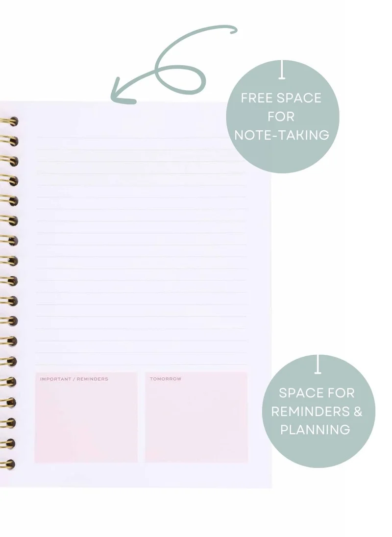 Prickly Pear Achievher B5 Size Affirmation Notebook, Textured Paper Cover, Hardback, Ringbound