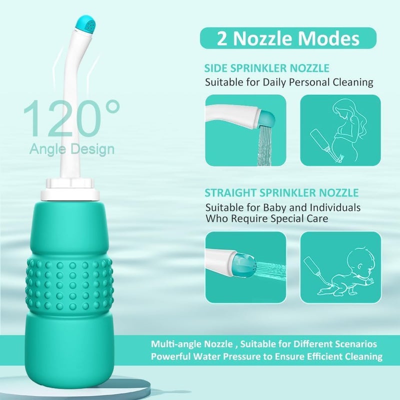 MGNLR MGNLR Portable Bidet Travel Spray for Toilet Empty Bottle Antislip Strong Spray Personal Hygiene Baby Wash Childbirth Cleaner Pregnant Women Cleansing with Douche Nozzle for Intimate  - Image 2