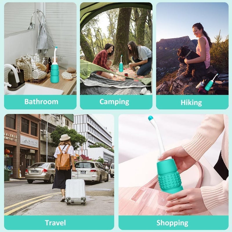 MGNLR MGNLR Portable Bidet Travel Spray for Toilet Empty Bottle Antislip Strong Spray Personal Hygiene Baby Wash Childbirth Cleaner Pregnant Women Cleansing with Douche Nozzle for Intimate  - Image 5