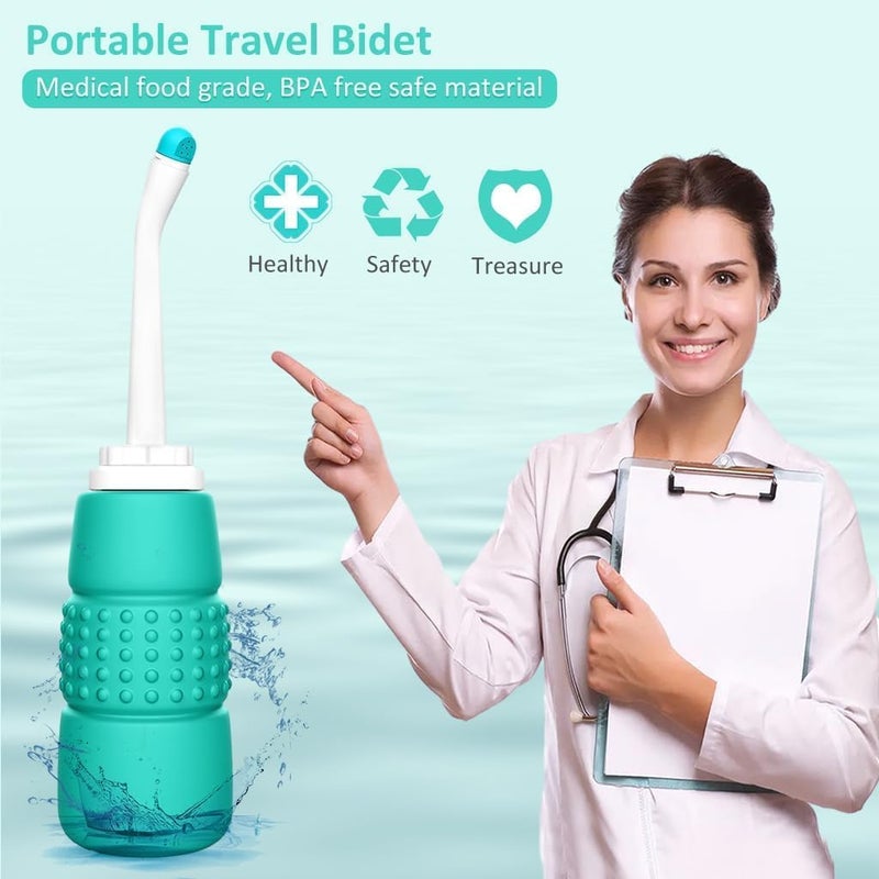 MGNLR MGNLR Portable Bidet Travel Spray for Toilet Empty Bottle Antislip Strong Spray Personal Hygiene Baby Wash Childbirth Cleaner Pregnant Women Cleansing with Douche Nozzle for Intimate  - Image 3
