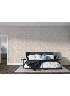 Home Gallery Despina Light Beige Fabric Wallpaper Covers An Area ​​Up To 4.2Mx3M With Adhesive  And Smoothing Tool  - Image 2