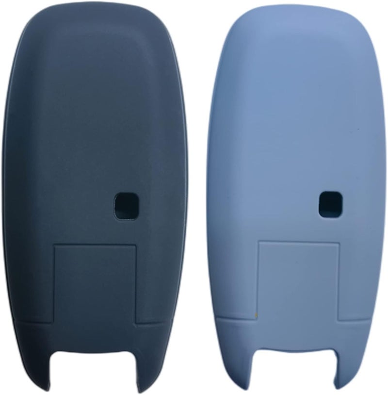 RUNZUIE 2Pcs 5 Buttons Silicone Smart Remote Key Fob Cover Compatible with 2024 2023 Nissan Pathfinder Rogue (Black/Gray) - Image 3