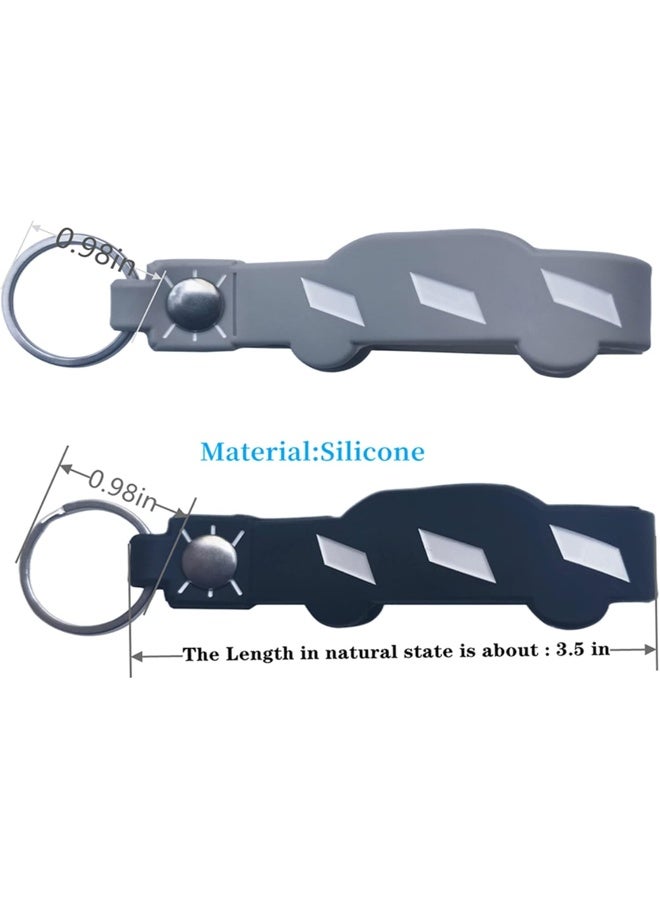 RUNZUIE 2Pcs 5 Buttons Silicone Smart Remote Key Fob Cover Compatible with 2024 2023 Nissan Pathfinder Rogue (Black/Gray) - Image 5