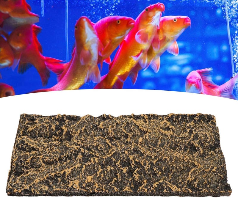 Rock Terrarium Background Board, Reptile Tank Background, High Simulation PU Habitat Climbing Decoration with Clear Texture for Rainforest Aquarium and Fish Tank (26.5 * 12.5cm) - Image 5