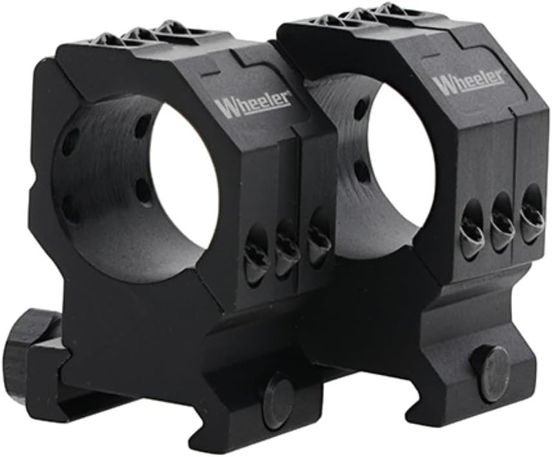 Wheeler 2-Piece Picatinny Rail Scope Rings with Anti-Cant Indicator for Leveling, Shooting - Image 1