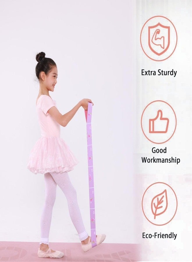 Royal Blaze Stretch Strap with Loops – 2 PCS Multi-Loop Yoga & Physical Therapy Stretching Band, Cotton Flexibility Strap for Exercise & Ballet, Pink & Purple 8 Loops - Image 5