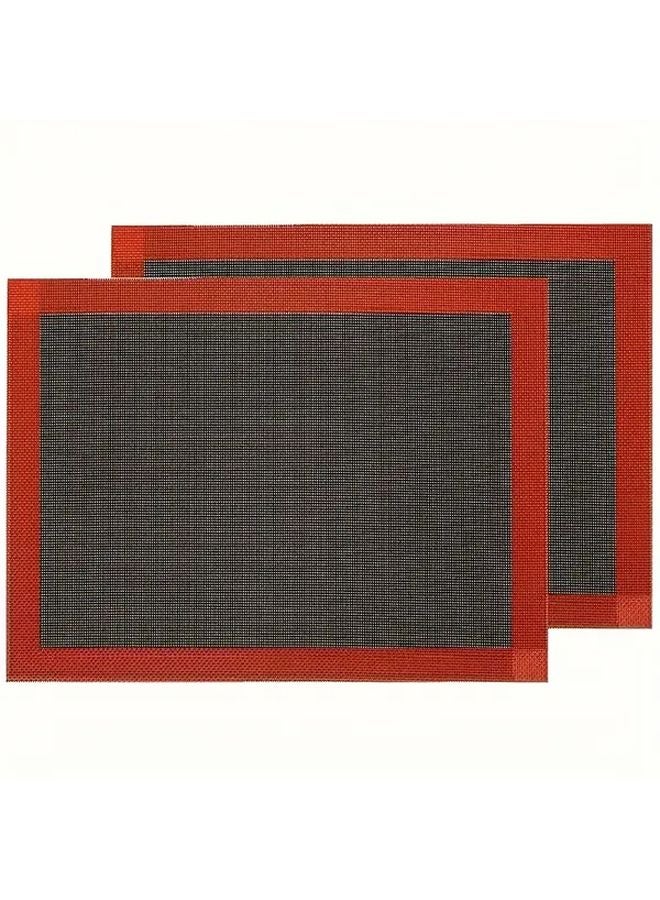 2pcs Silicone Baking Mats with Ventilation Holes Non Stick Oven Liners Easy Clean - Image 1