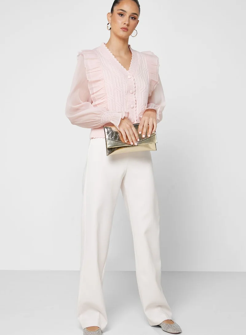 ELLA Ruffle Detail Cardigan