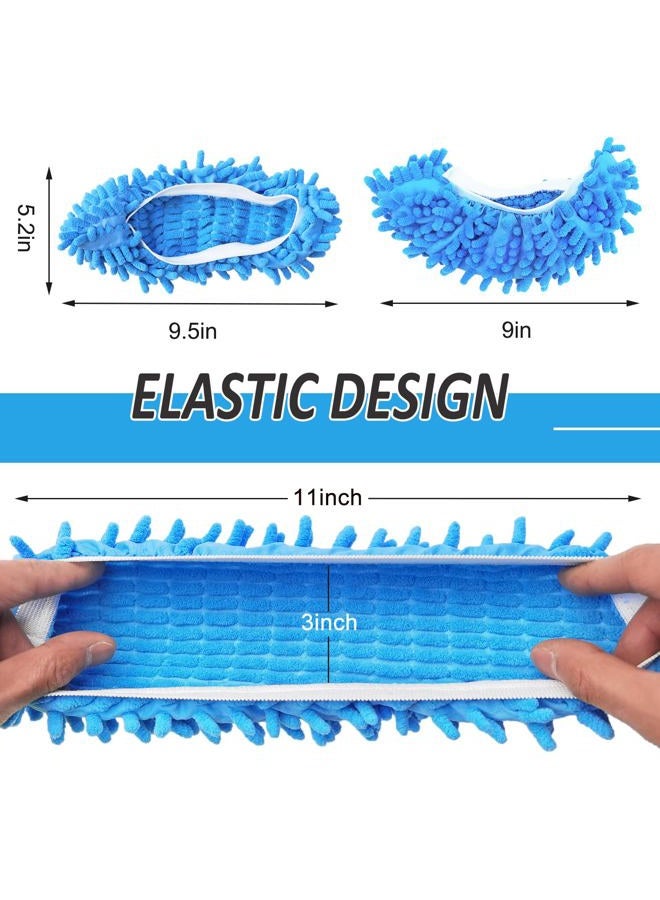 BAIDOON 4 Pcs Shoes Cover Dust Duster, Washable Mop Slippers Shoes for Floor Cleaning, Reusable Microfiber Duster Mops for House, Office, Bathroom, Kitchen Cleaning (2Pairs) - Image 2