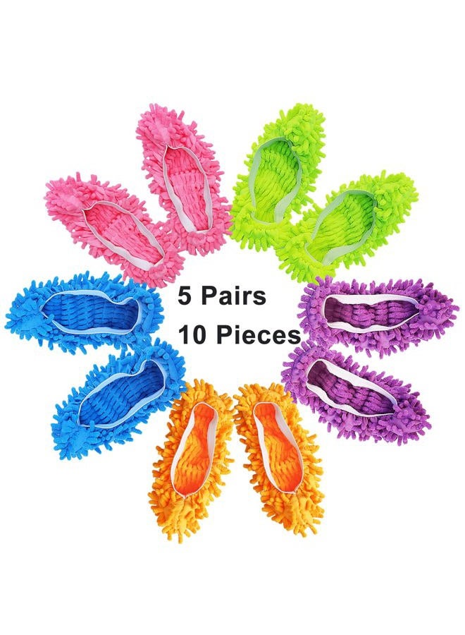 BAIDOON 4 Pcs Shoes Cover Dust Duster, Washable Mop Slippers Shoes for Floor Cleaning, Reusable Microfiber Duster Mops for House, Office, Bathroom, Kitchen Cleaning (2Pairs) - Image 5