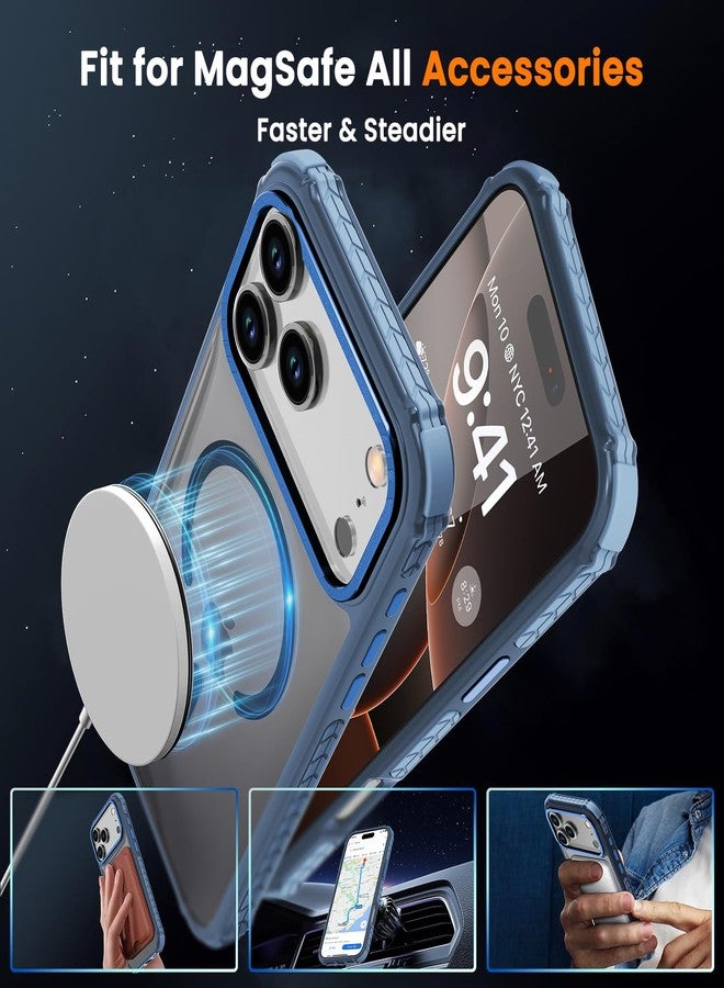 DEERLAMN Strong Magnetic Case for Phone 17 Pro Max 6.9-Inch,[Compatible with Magsafe] Translucent Matte Slim Shockproof Protective Phone Cover for Women Men-Forest Blue - Image 4