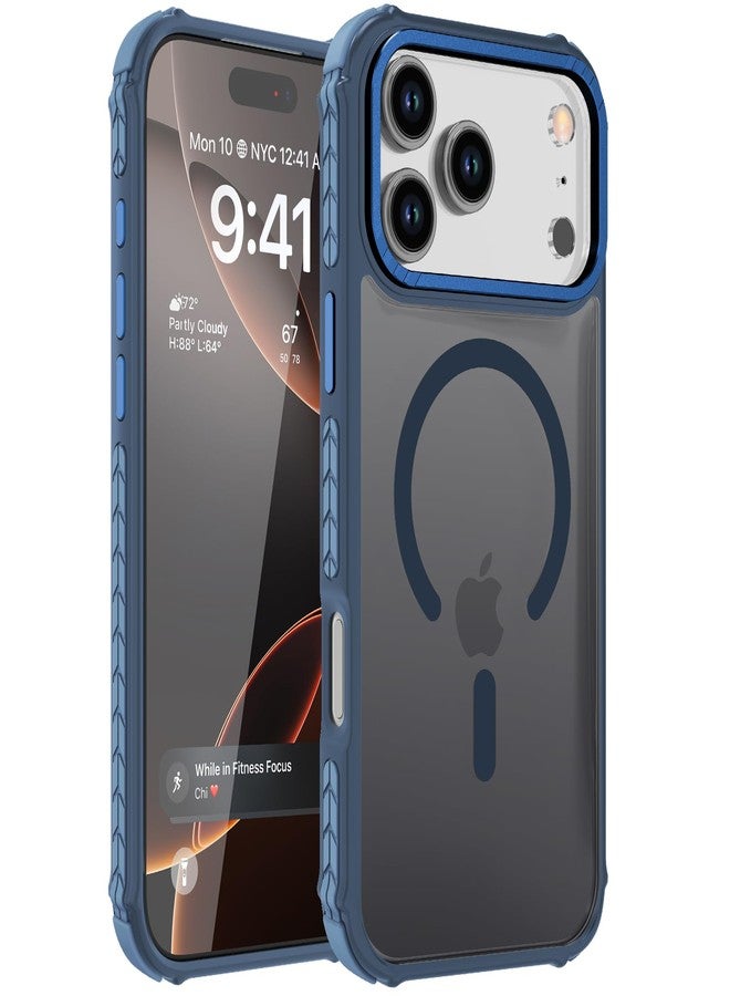 DEERLAMN Strong Magnetic Case for Phone 17 Pro Max 6.9-Inch,[Compatible with Magsafe] Translucent Matte Slim Shockproof Protective Phone Cover for Women Men-Forest Blue - Image 1