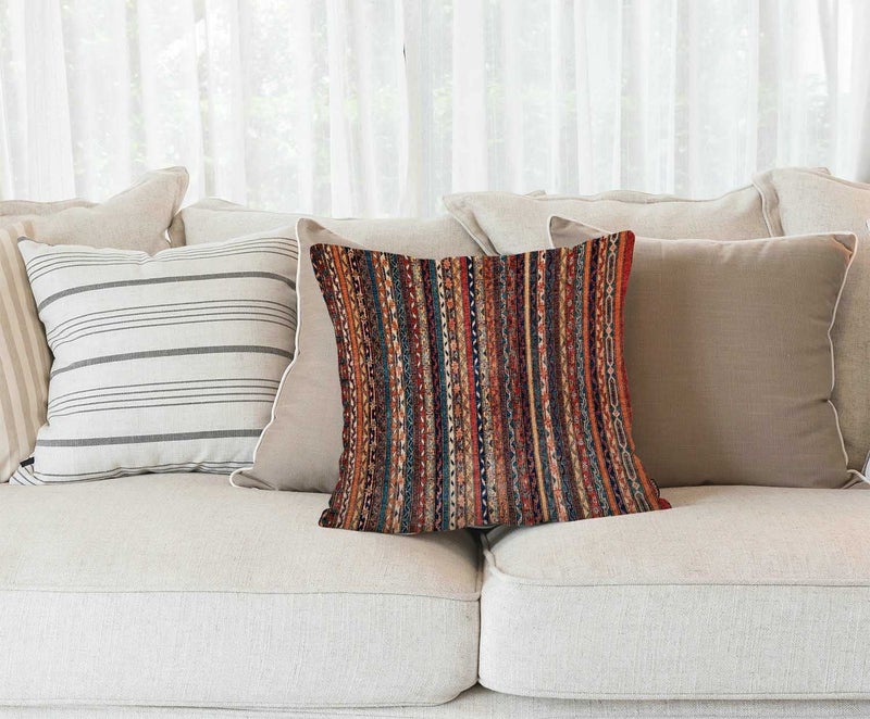 Solekla Turkish Style Pillow Cover 18x18 Inch, Vintage Persian Oriental Turkish Carpet Pattern Decorative Pillow Case Home Decor Square 18x18 Inches Pillowcase - Image 2