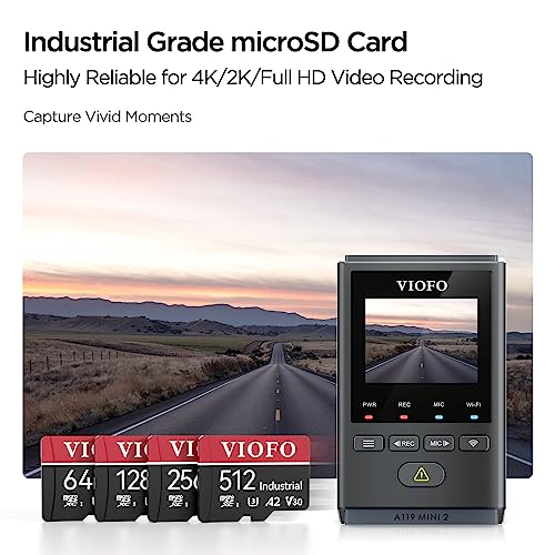 VIOFO 64GB Industrial Grade microSD Card, U3 A2 V30 High Speed Memory Card with Adapter, Support Ultra HD 4K Video Recording - Image 3