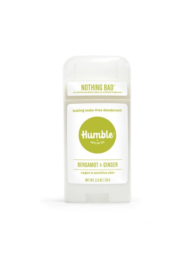 HUMBLE SIMPLE AND TRUE. - HUMBLE BRANDS Aluminum-Free Deodorant, Vegan and Cruelty- free, Formulated for Sensitive Skin, Bergamot & Ginger, 2.5 Ounce (Pack of 1) - Image 1