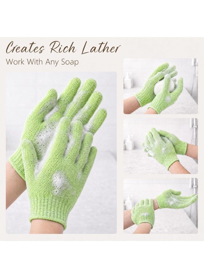 Exfoliating Bath Gloves Body Scrubber Mitt 1 Pair Multi Color One Size Stretch - Image 5