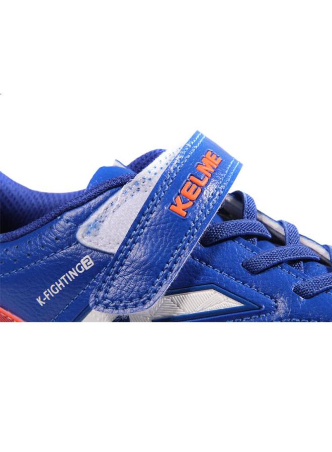 KELME Youth Tf Turf Soccer Cleats, Competition Student Non-Slip Wear-Resistant Football Shoes For Men, Black/Blue, Size 37 - Image 2