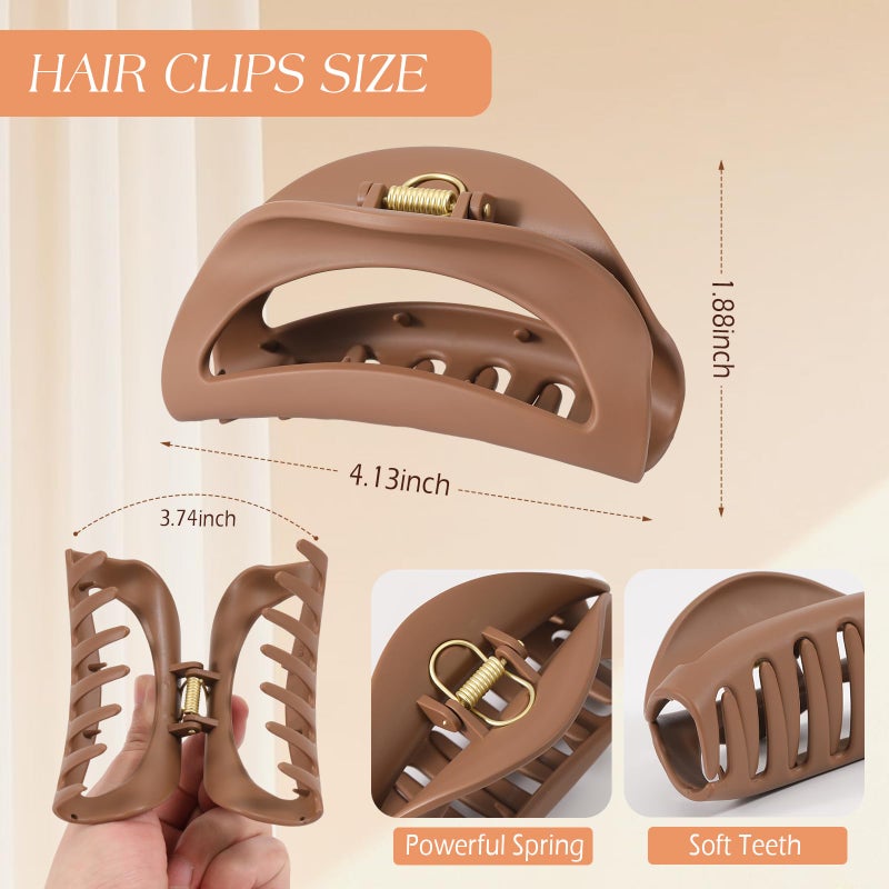 Glaudmeiss 3PCS Cloud Claw Clips for Women, Unsnappable Soft Hair Claws for Lying Down & Driving |Strong Hold Hair Claws for Thick Curly Hair | Cozy Hair Accessories for Sleeping & Valentine's Day Gifts - Image 5