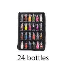 Snoogg Extra Fine Glitter for Tumblers Glitter and Sequins for Resin ArtSprinklesNail Art Gift Cards DIY and More Pack of 24 Small Bottles - Image 5