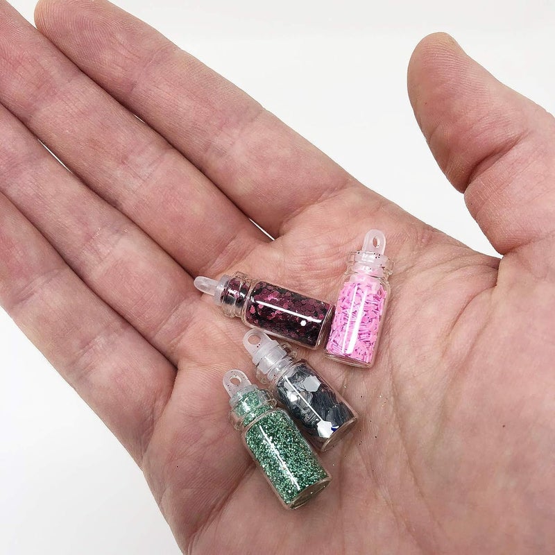 Snoogg Extra Fine Glitter for Tumblers Glitter and Sequins for Resin ArtSprinklesNail Art Gift Cards DIY and More Pack of 24 Small Bottles - Image 4