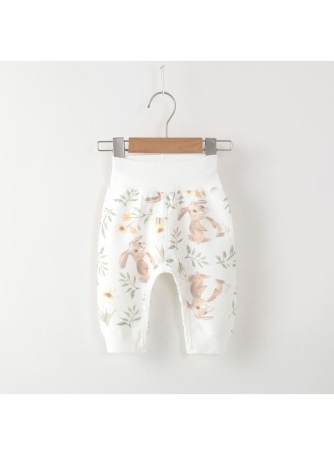 Baby Pp Pants Cotton Boneless High Waist Belly Protecting Spring And Autumn Bottoming Baby Autumn Pants Men's And Women's Open Crotch Pants Big Pants