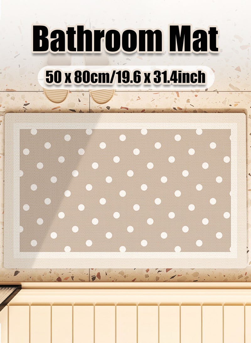 Bathroom Floor Mat, Non-Slip Absorbent Bath Rug for Bathroom, Shower, Toilet – Waterproof  Quick Dry Anti-Fouling Mat, Easy to Clean, Durable  Formaldehyde-Free Material, Soft Comfortable Carpet for - Image 1