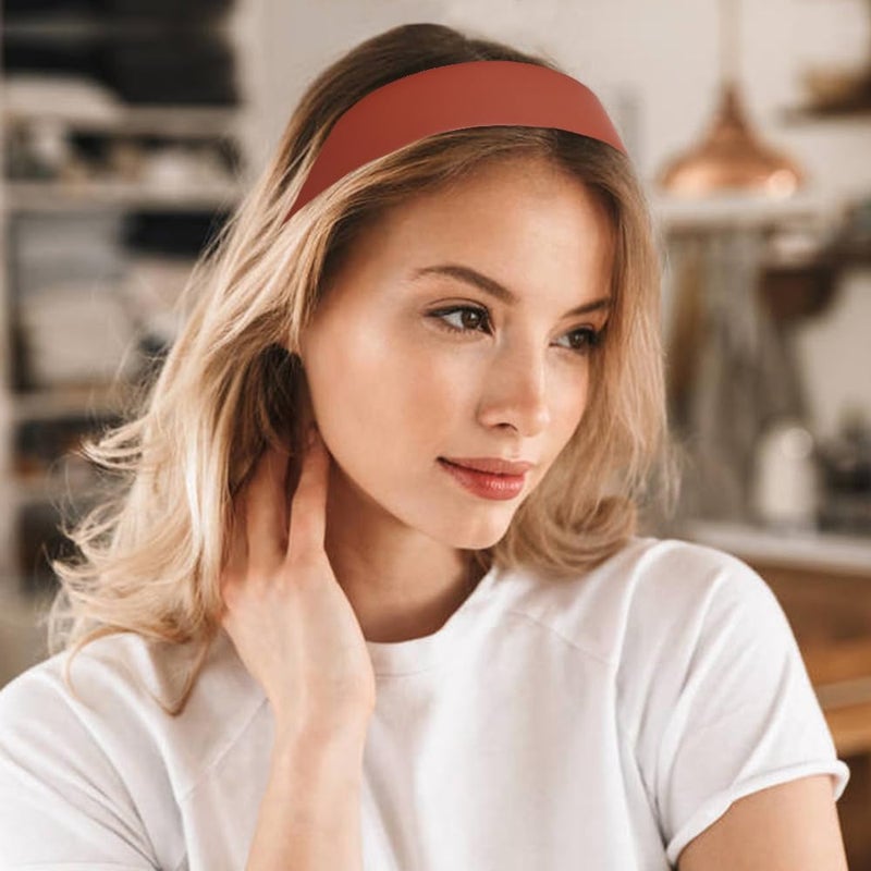 HOMEMATES Fancy Matte Hair Band Plastic Teeth Comb Headband Multicolor Pack Of 12 Pcs For Womens  Girls - Image 5