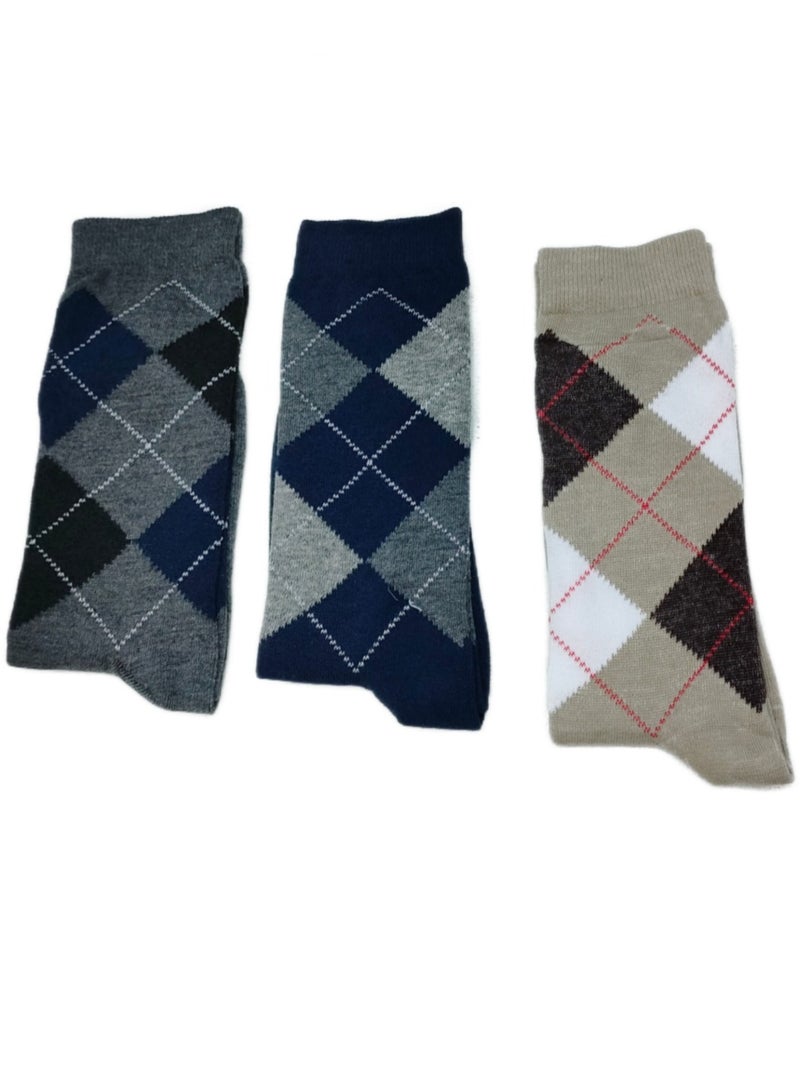 Set of three cotton blend classic high quality men socks  - Image 2