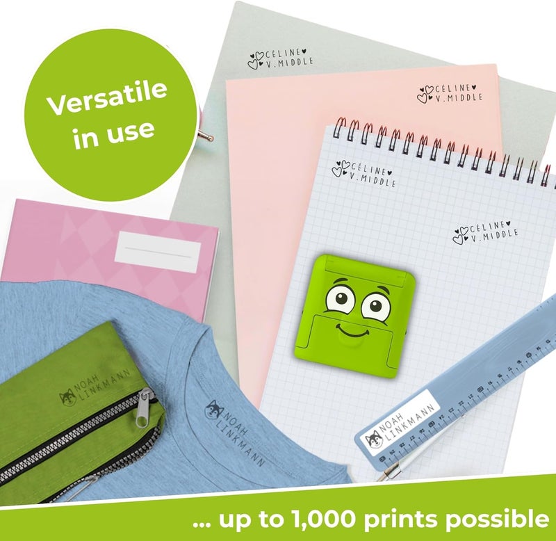 Colop - Marky Green Customizable Child-Friendly DIY Textile Stamp Kit - 1 Set - Image 5