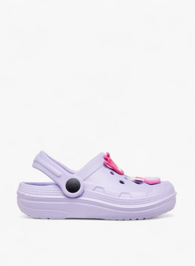 Flora Bella By Shoexpress Heart Accent Clogs with Backstrap