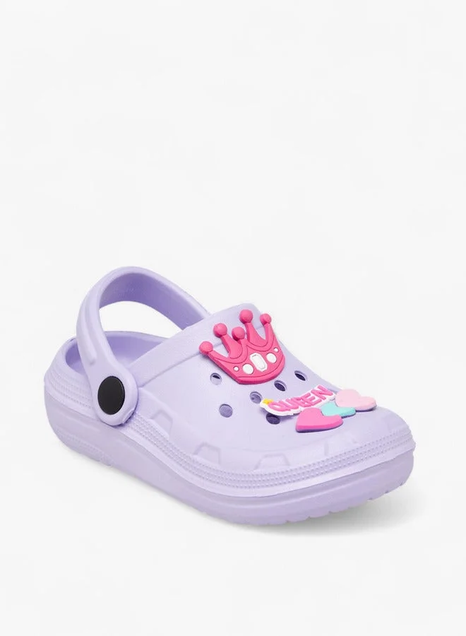 Flora Bella By Shoexpress Heart Accent Clogs with Backstrap