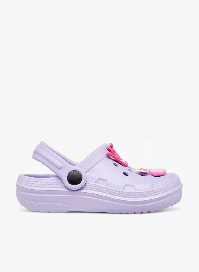 Flora Bella By Shoexpress Heart Accent Clogs with Backstrap