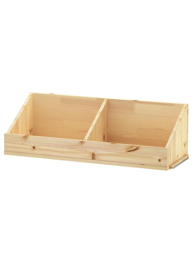 erorex Box Shelf With Divider, Pine, 83X30X25 Cm - Image 1