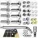 BGGTMO License Plate Screws Anti Theft Stainless Steel Tamper Resistant Locking Front Rear Car Tag Frame Bolts Set14 Metric M6 Rust Proof Security ScrewsFasteners NutChrome Cap - Image 2