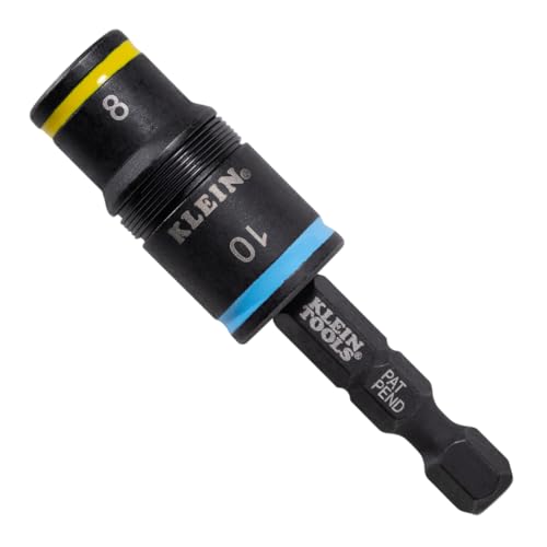 Klein Tools 32931M 2in1 Metric Impact Socket Set 1 Flip Socket with 2 Metric Hex Sizes 8mm and 10mm Impact Rated 2Inch Shaft - Image 1