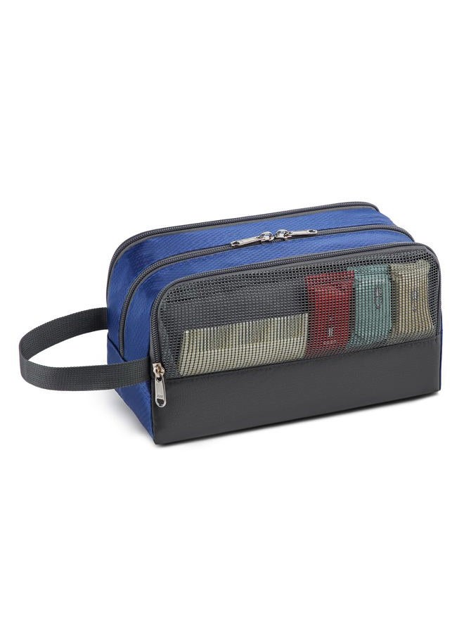 Yeiotsy (Sapphire) - Shower Caddy, Ultra-Light Mini Travel Toiletry Bag Wash Bag for Men & Women Overnight Trip (Sapphire) - Image 3