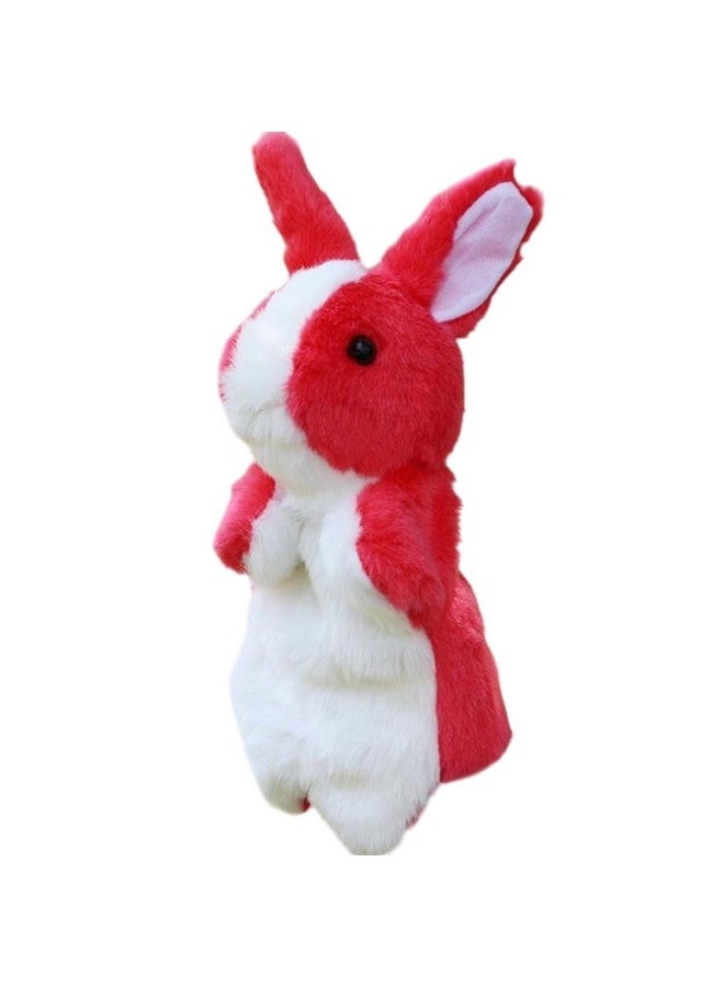 فنبلاست دمى يد فن بلاست للأطفال - دمية يد على شكل أرنب لطيف للأطفال، دمية تحكي قصصًا للأطفال، لعبة دمية يد، دمى يد ناعمة للأطفال، ألعاب تعليمية ممتعة للأطفال (أحمر) - Image 1