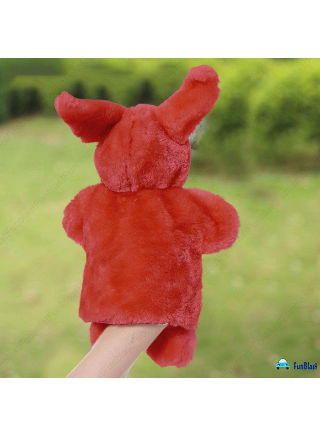 فنبلاست دمى يد فن بلاست للأطفال - دمية يد على شكل أرنب لطيف للأطفال، دمية تحكي قصصًا للأطفال، لعبة دمية يد، دمى يد ناعمة للأطفال، ألعاب تعليمية ممتعة للأطفال (أحمر) - Image 5