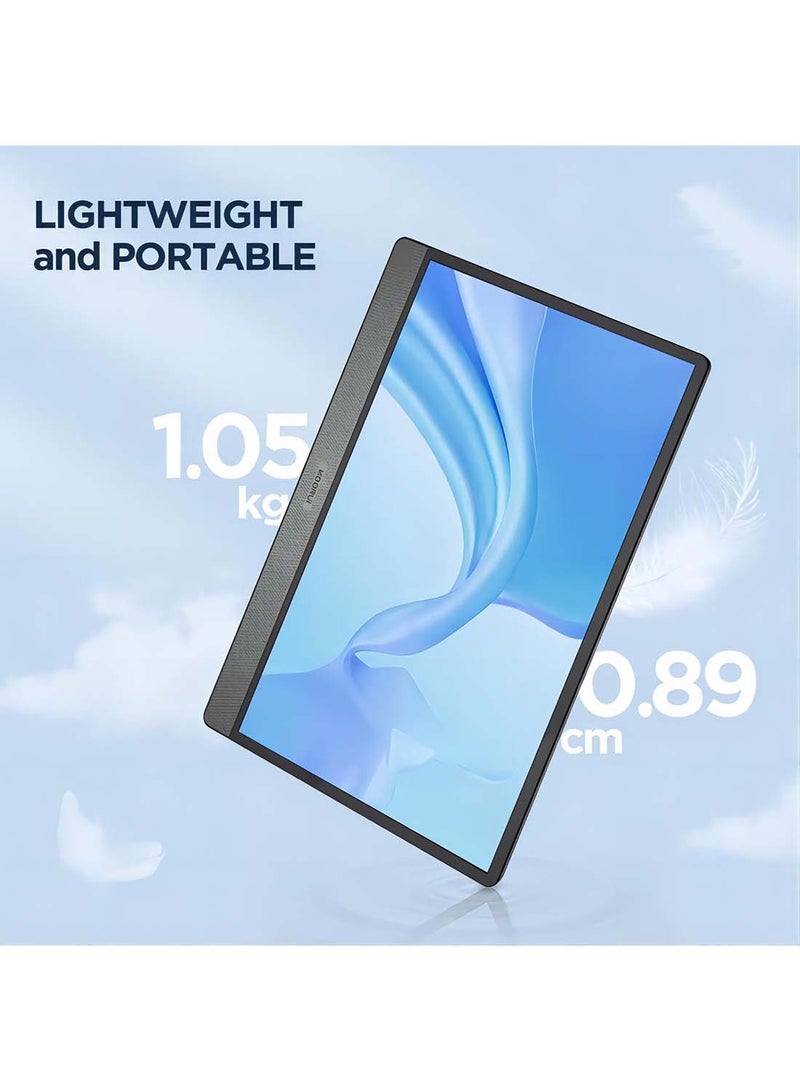 KOORUI 15.6 inch Portable IPS Monitor (FHD 1920 x1080 Piksel) Protective Cover & Dual Speakers, USB Type C, Micro HDMI Interface Travel Car Monitor for PC Phone Laptop Notebook Ps4 Xbox - Image 3