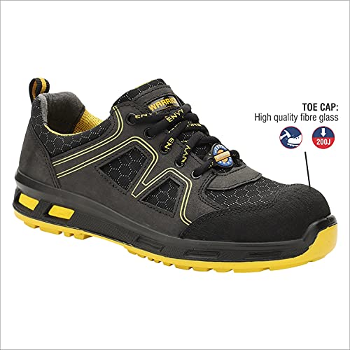 Liberty Warrior Envy Neptune Light weight Safety Shoes for Man | Fiber Glass Toe | Antislip & Water Resistant | Antistatic & Abrasion Resistance | Yellow | Size 5 UK - Image 4